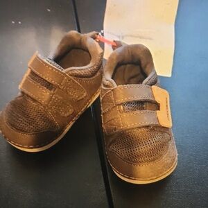 Cozy Brown Baby Walker Shoes with Velcro
